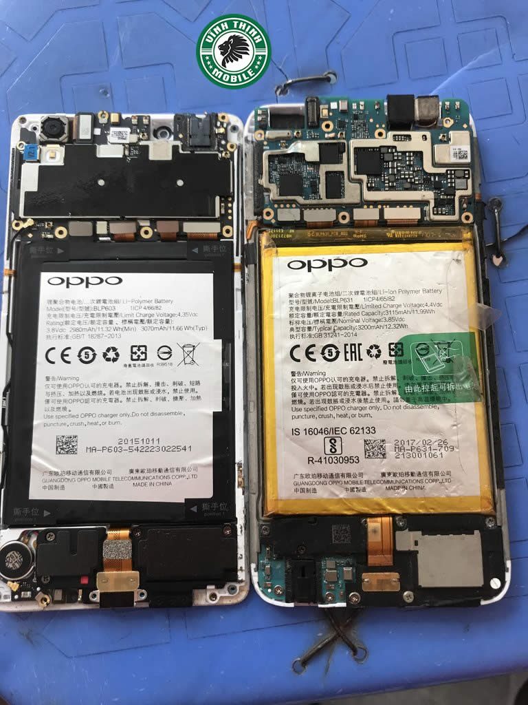 Lưu ý thay pin Oppo F3 tại Sửa Chữa Vĩnh Thịnh